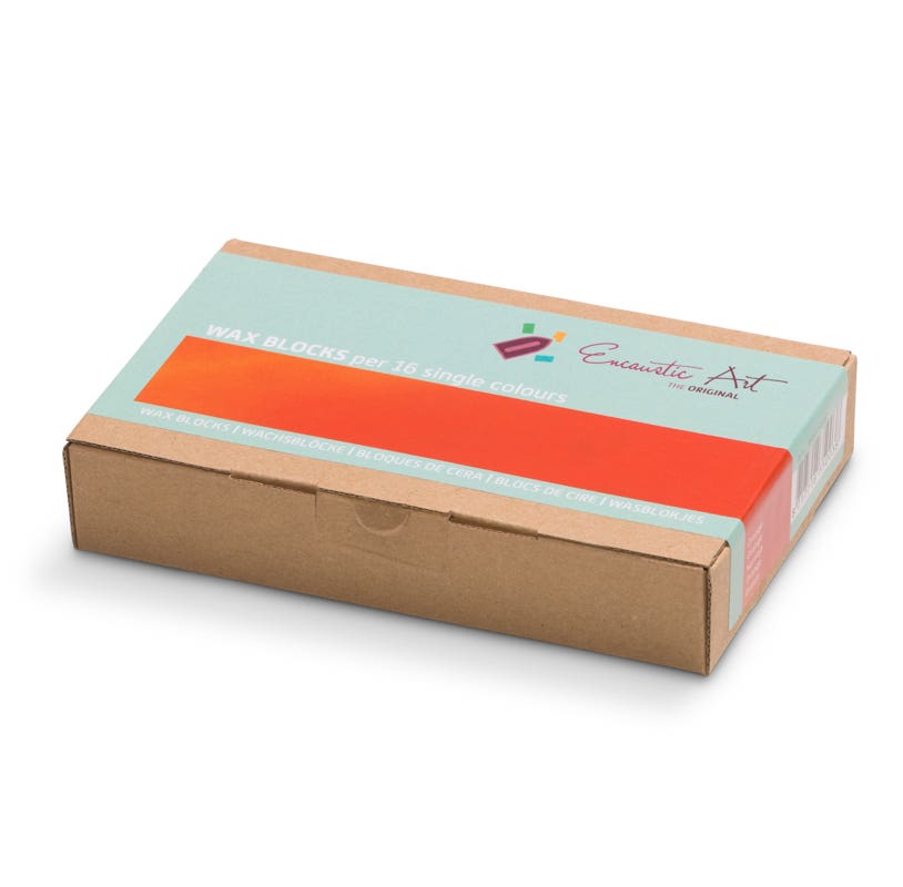 Encaustic Art Wax Blocks - 16 pieces- Orange image
