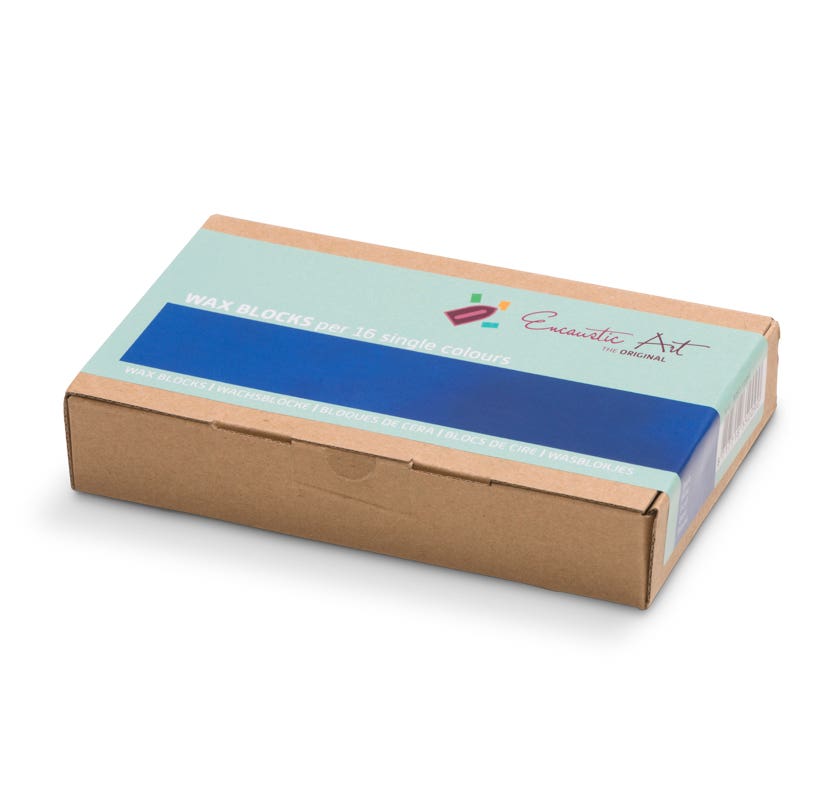 Encaustic Art Wax Blocks - 16 pieces- Blue image