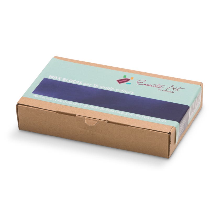 Encaustic Art Wax Blocks - 16 pieces- Blue violet image