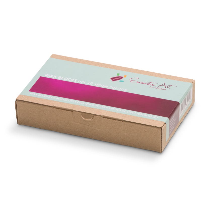 Encaustic Art Wax Blocks - 16 pieces- Red violet image