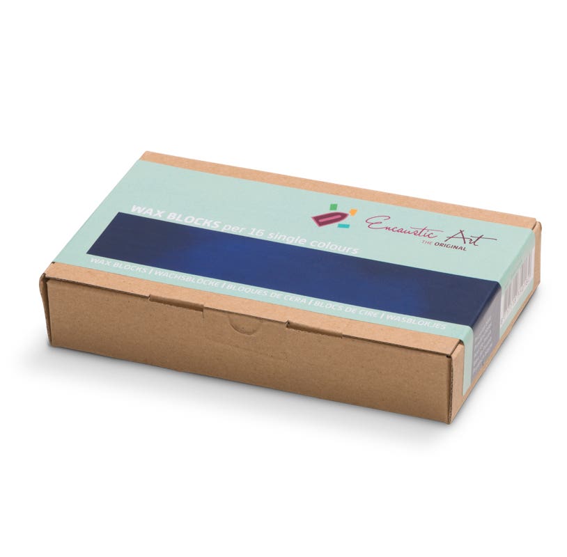 Encaustic Art Wax Blocks - 16 pieces- Prussian blue image