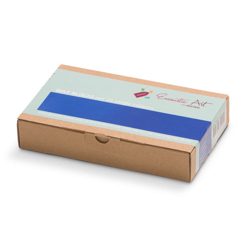 Encaustic Art Wax Blocks - 16 pieces- Cobalt blue image