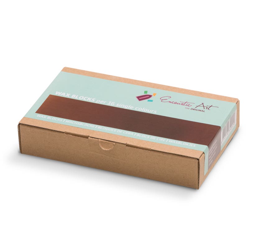 Encaustic Art Wax Blocks - 16 pieces- Umber image