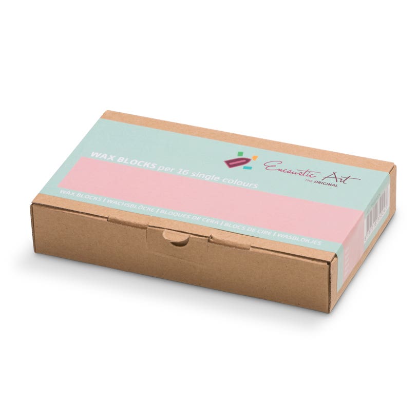 Encaustic Art Wax Blocks - 16 pieces- Pink image