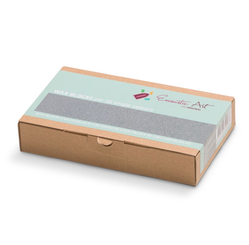 Encaustic Art Wax Blocks - 16 pieces- Silver image