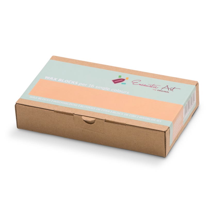 Encaustic Art Wax Blocks - 16 pieces- Pastel apricot image