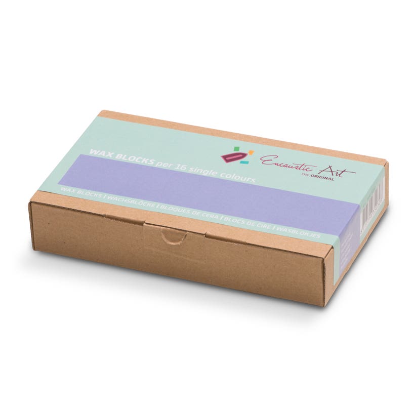 Encaustic Art Wax Blocks - 16 pieces- Pastel lilac image