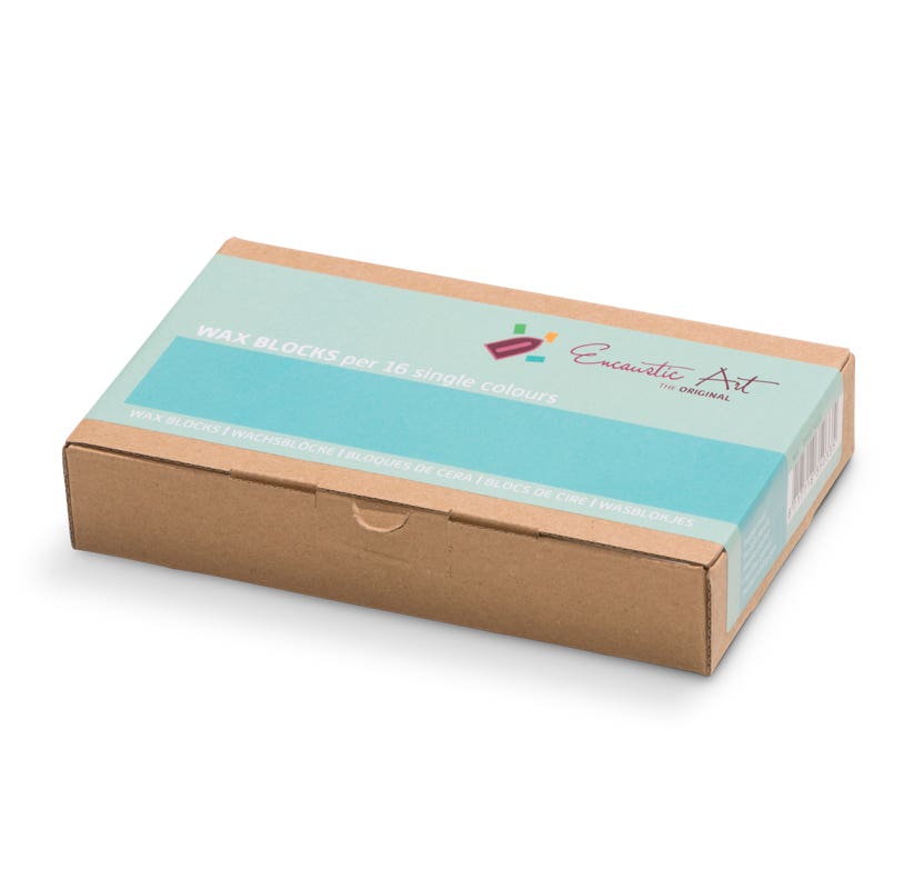 Encaustic Art Wax Blocks - 16 pieces- Pastel mint image