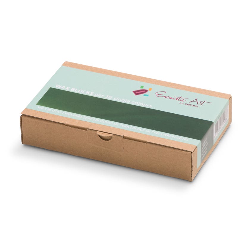 Encaustic Art Wax Blocks - 16 pieces- Sap green image