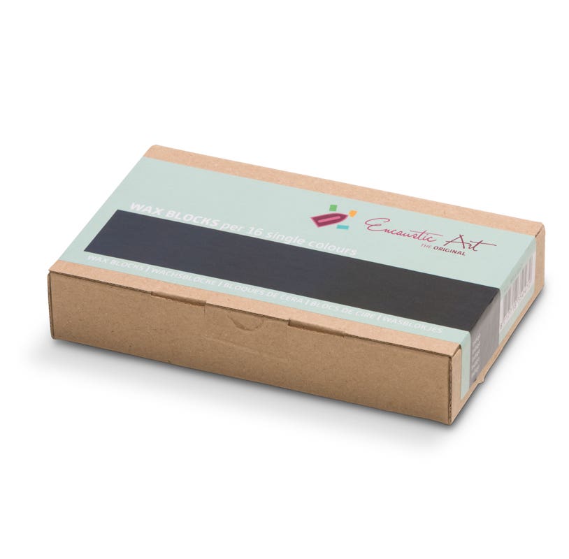 Encaustic Art Wax Blocks - 16 pieces- Indigo image