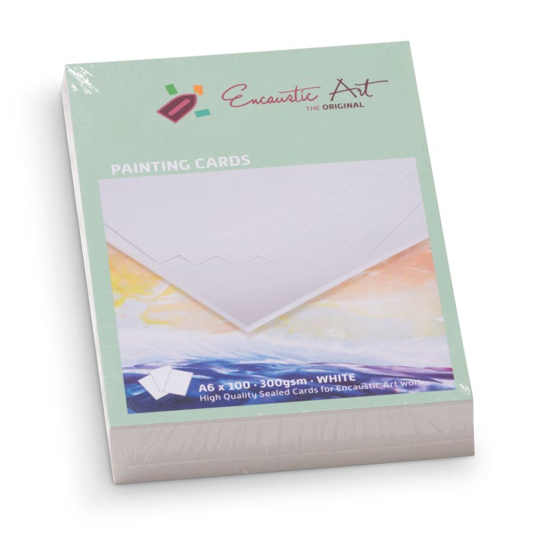 Encaustic Art Painting Cards A6 - 100 pieces - white image