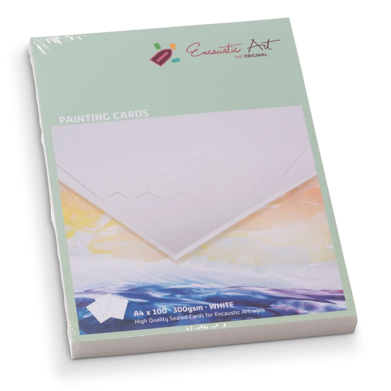Encaustic Art Painting Cards A4 - 100 pieces - white image