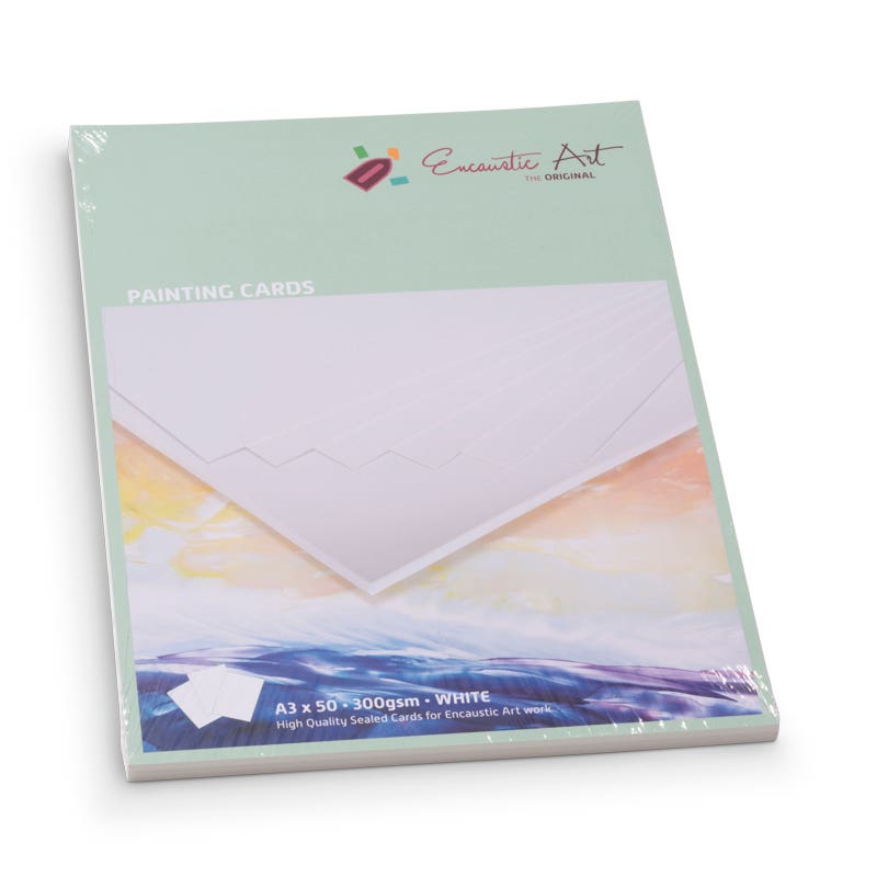 Encaustic Art Painting Cards A3 - 50 pieces - white image