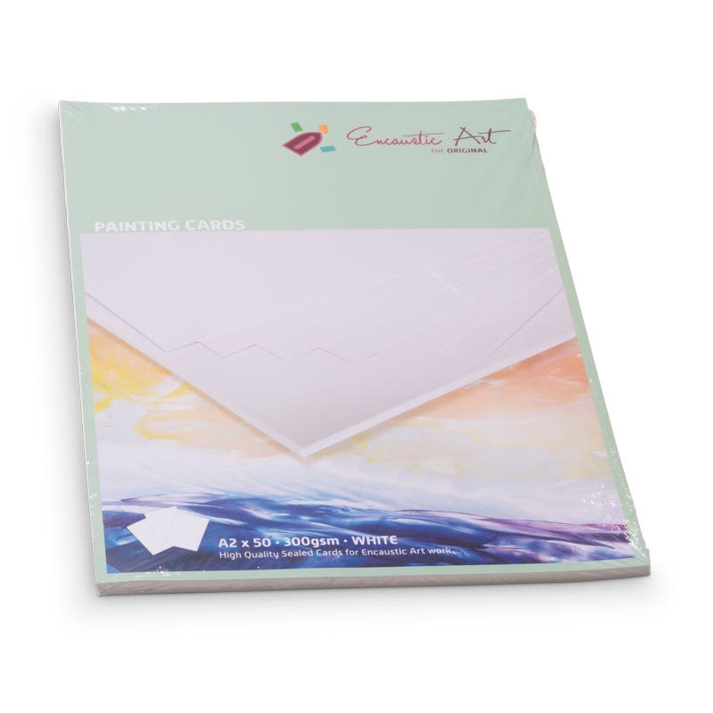 Encaustic Art Painting Cards A2 - 50 pieces - white image