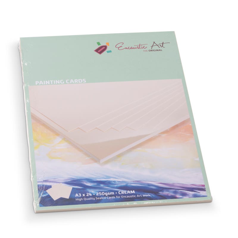 Encaustic Art Painting Cards A3 - 24 pieces - cream image