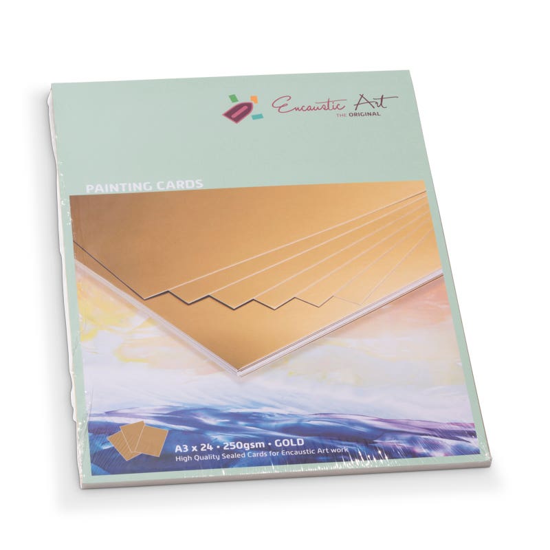 Encaustic Art Painting Cards A3 - 24 pieces - gold image