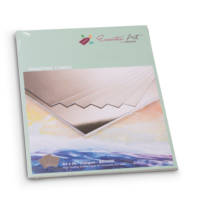 Encaustic Art Painting Cards A3 - 24 pieces - bronze image