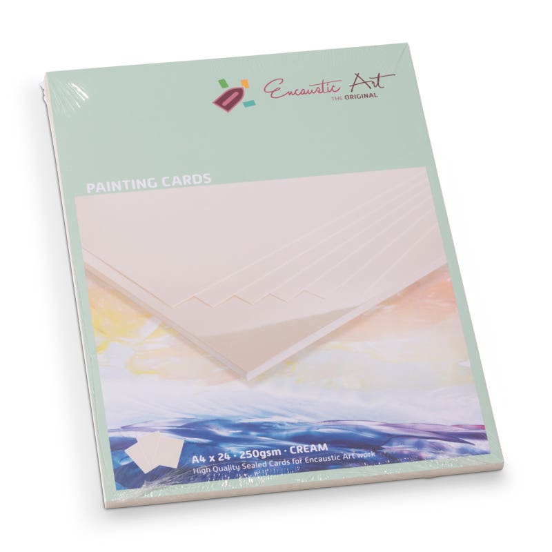 Encaustic Art Painting Cards A4 - 24 pieces - cream image