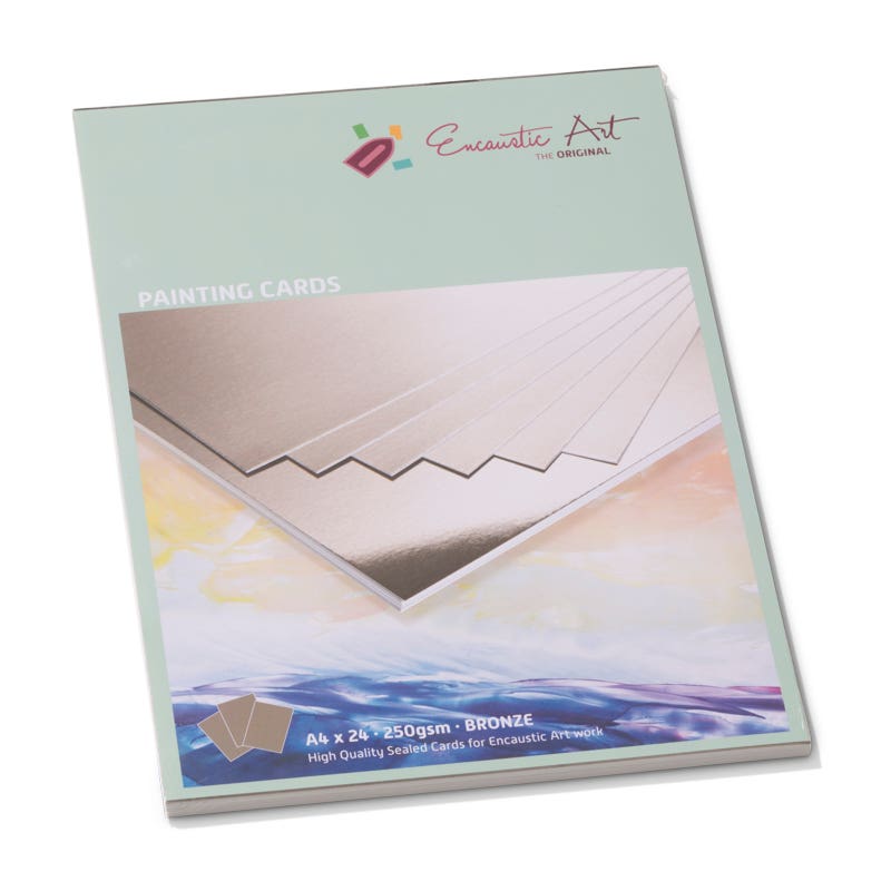 Encaustic Art Painting Cards A4 - 24 pieces - bronze image