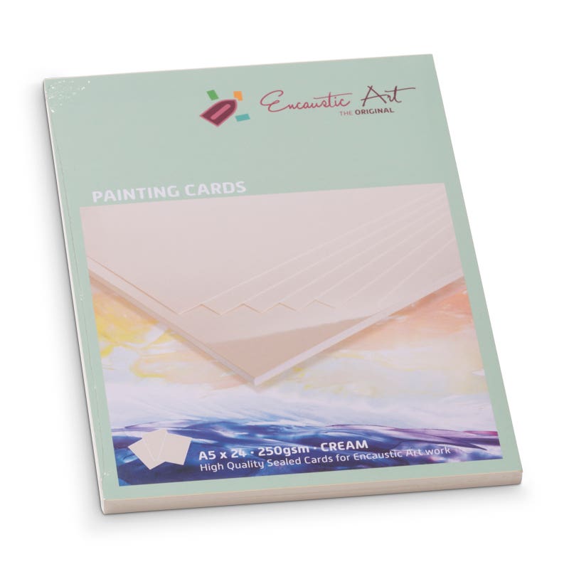 Encaustic Art Painting Cards A5 - 24 pieces - cream image