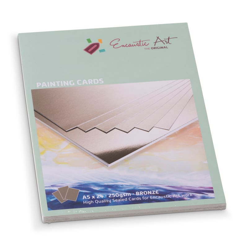 Encaustic Art Painting Cards A5 - 24 pieces - bronze image