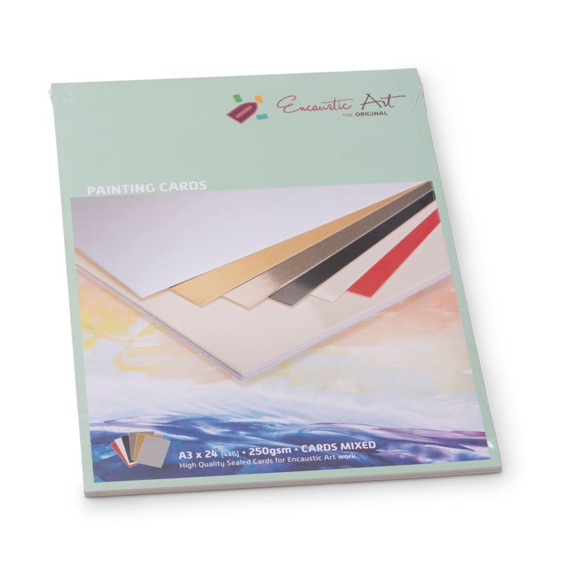 Encaustic Art Painting Cards A3 - 24 pieces - assorted colors image
