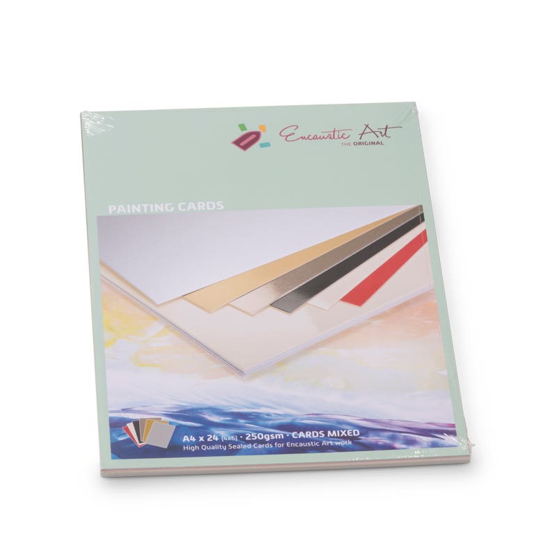 Encaustic Art Painting Cards A4 - 24 pieces - assorted colors image