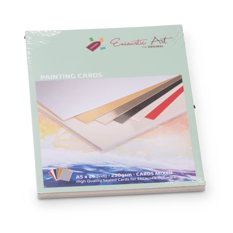 Encaustic Art Painting Cards A5 - 24 pieces - assorted colors image