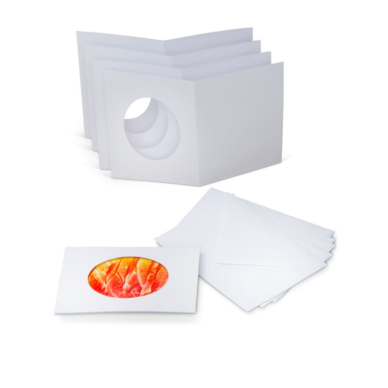 Encaustic Art Passepartout cards A6 - oval image