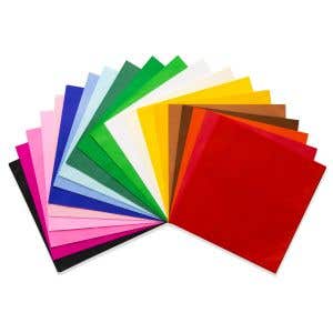 Japanese Silk Paper 6"x6" - 240 sheets - FSC - 20 assorted colors