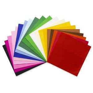 Japanese Silk Paper 9"x9"- 240 sheets -FSC - 20 assorted colors