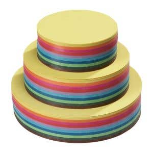 Round Folding Paper 60g - 10 assorted colors - 500 sheets