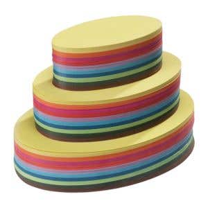 Oval Folding Paper 60g - 10 assorted colors - 500 sheets