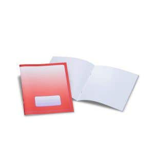 Exercise Books Small 6.3"x8.3" - blank paper - pack of 25 - Red