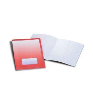 Exercise Books Small 6.3"x8.3" - vocabulary lined pages - pack of 25 - Red