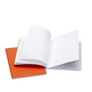 Poetry Composition Books 8.3"x11.7" - 4 college ruled/1 blank page - pack of 10 - Orange