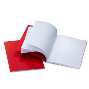 Composition Books 8.3"x11.7" - blank paper - pack of 10 - Red