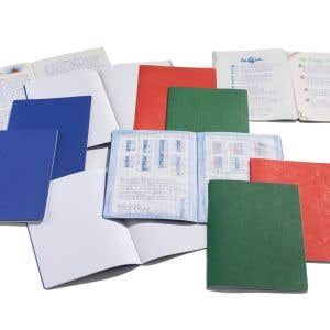 Composition Books 8.3"x11.7" - accounting graph paper 4x7mm - pack of 10 - Blue