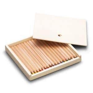 Yorik Hexagonal Color Pencils - Wooden Box - 18 Assorted Colours
