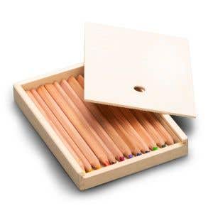 Yorik Triangular Color Pencils - Wooden Box - 12 assorted colors