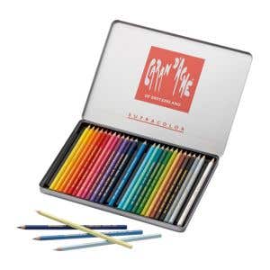 Caran d'Ache Pencils Supracolor Watercolor - Tin Case - 30 assorted colors