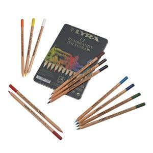 Lyra Pencils Rembrandt Polycolor - Tin Case - 12 assorted colors