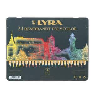 Lyra Pencils Rembrandt Polycolor - Tin Case - 24 assorted colors