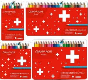 Caran d'Ache Swisscolor Watercolor Pencils Tin  