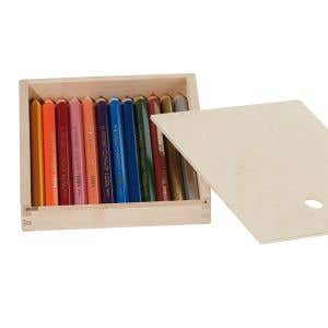 Lyra Color Giants Lacquered Pencils - Wooden box - 12 assorted colors