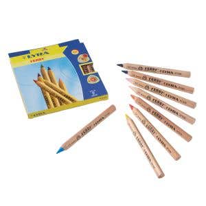 Lyra Ferby Triangular Short Color Pencils - 12 assorted colors