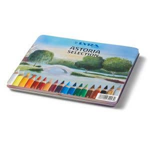 Lyra Super Ferby Astoria Selection Lacquered Pencils - Tin Case - 18 assorted colors