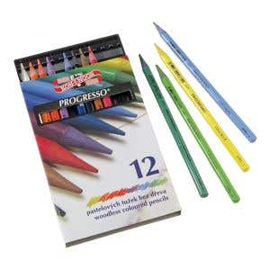 Progresso Lacquered Woodless Colored Pencils Box - 12 assorted colors