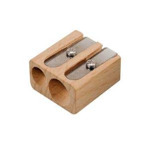 Wooden sharpener 2 holes