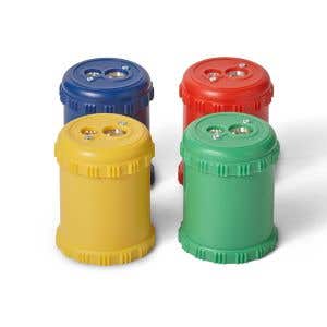 Dual Pencil Sharpener for Colored Pencils 2 Holes
